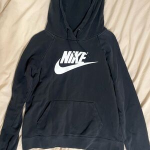 Nike Black Hoodie with White Logo